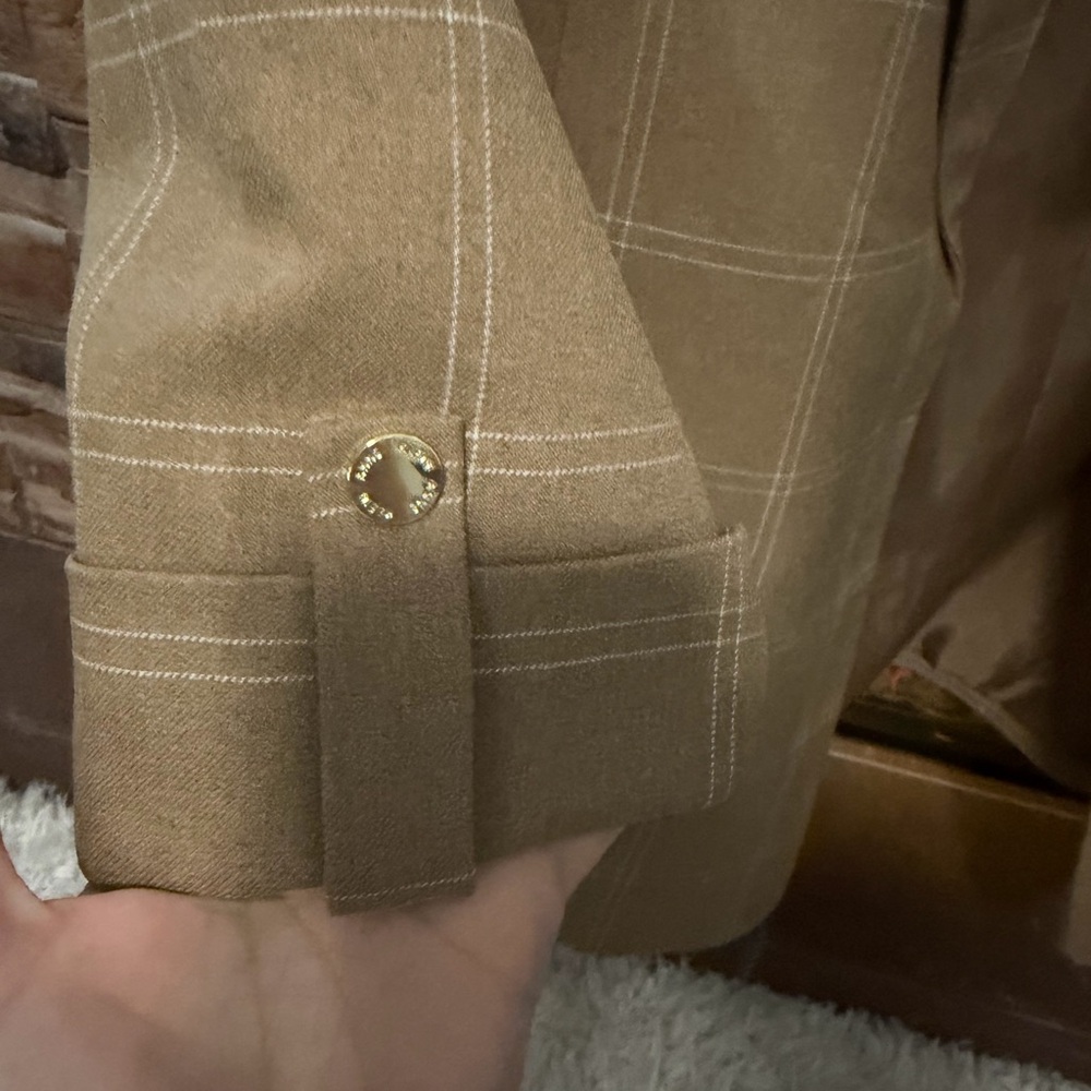 Anne Klein Beige Plaid Blazer - Picture 4 of 4